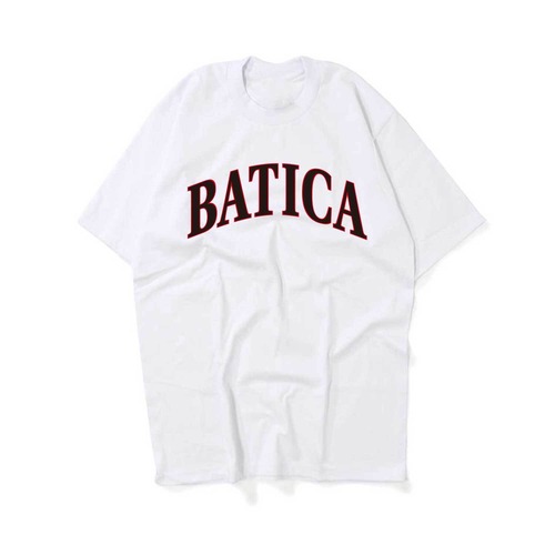 受注予約：BATICA COLLEGE LOGO T-SHIRT WHITE × BLACK