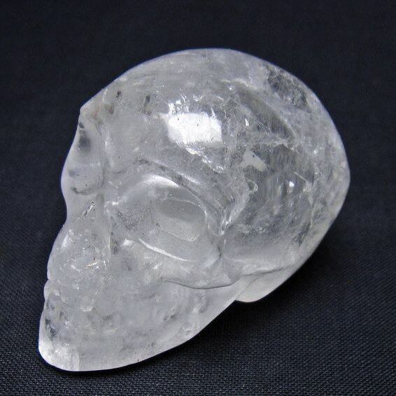 水晶 ドクロ スカル 置物 一点物 145-1844