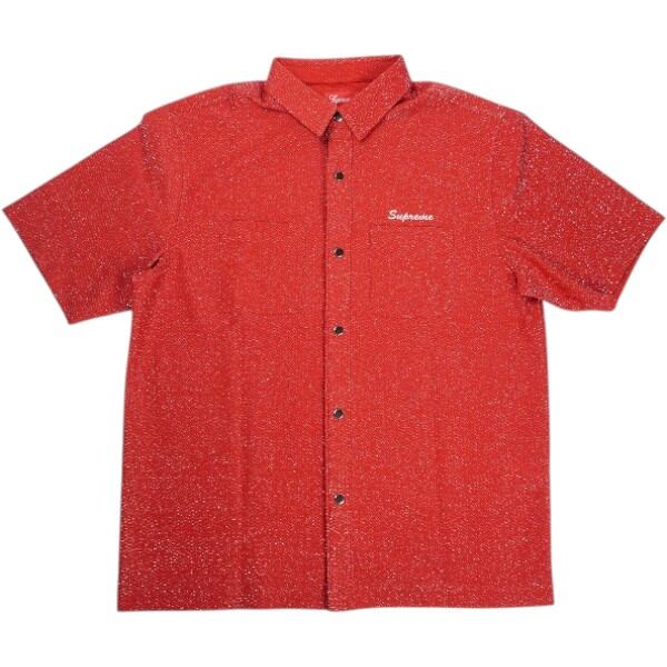 Size【M】 SUPREME シュプリーム 22SS Lurex S/S Shirt Red 半袖シャツ