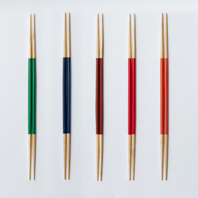 白竹三角 両研取箸