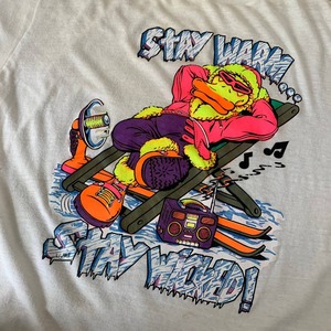 プリントT プリント　Tシャツ　半袖　白　ホワイト　古着　キャラT　　商品番号360