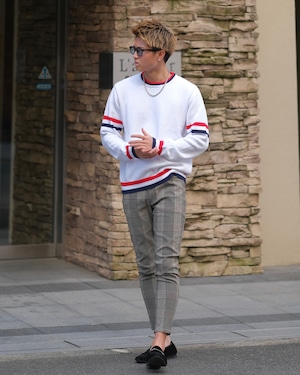 STRETCH TRICOLOR KNIT【BEL24-011】