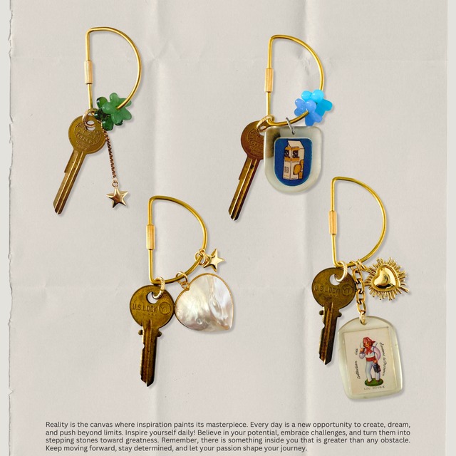 VINTAGE CHARM SOLO KEYCHARM_GOLD