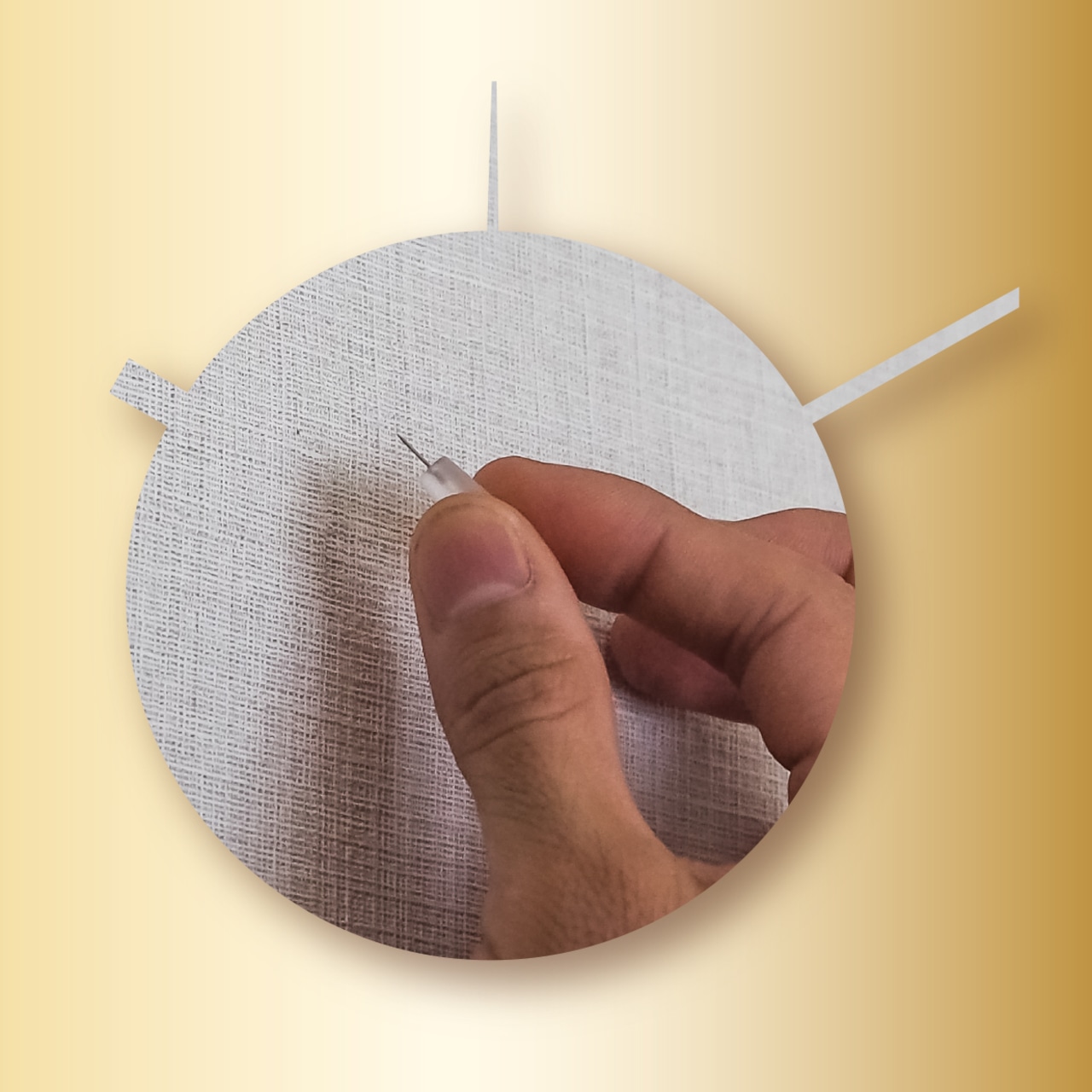 ちいさな掛け時計「陽光」/ウッド/黒針