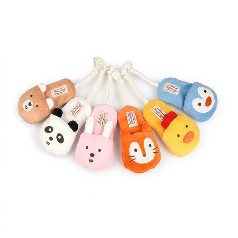 snack pocket slipper toy 6color / 犬 おもちゃ ノーズワーク おやつ隠し 噛む ロープ 知育玩具 わんちゃん おも ちゃ トイ 楽しい 留守 犬 ストレス解消 韓国 ペット用品 小型犬 中型犬