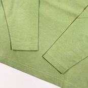 70s 80s CHEMISE LACOSTE シュミーズラコステ ワンポイント 文字ワニ 長袖 Tシャツ カットソー 40/グリーン系 レディース ビンテージ