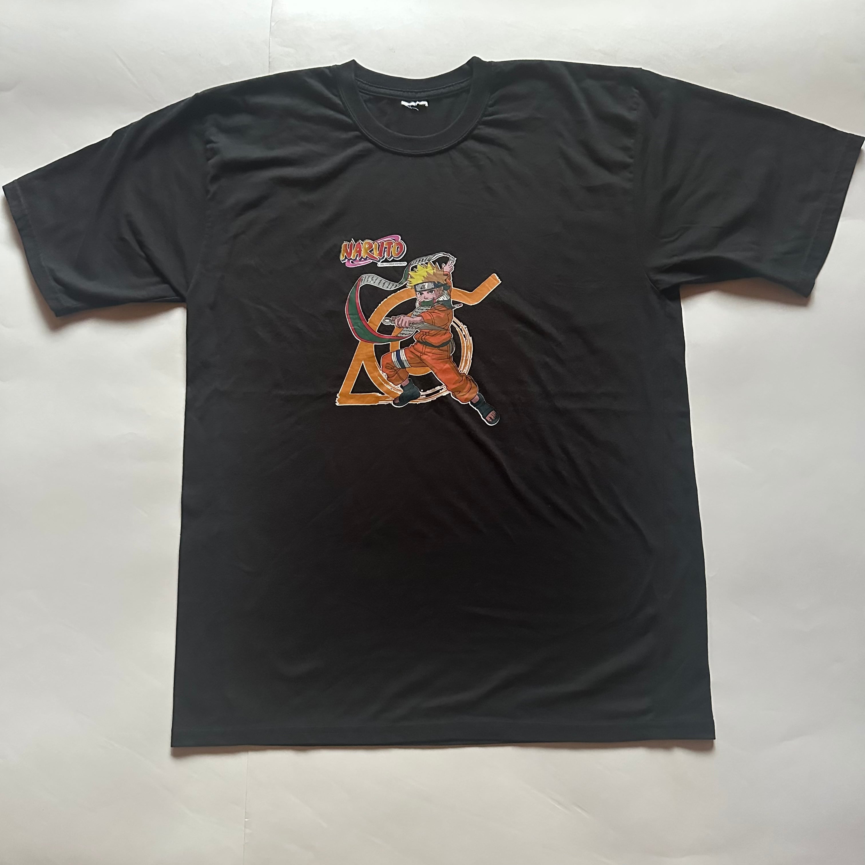 90s USA製　ナルト　NARUTO 黒Tシャツ　プリント