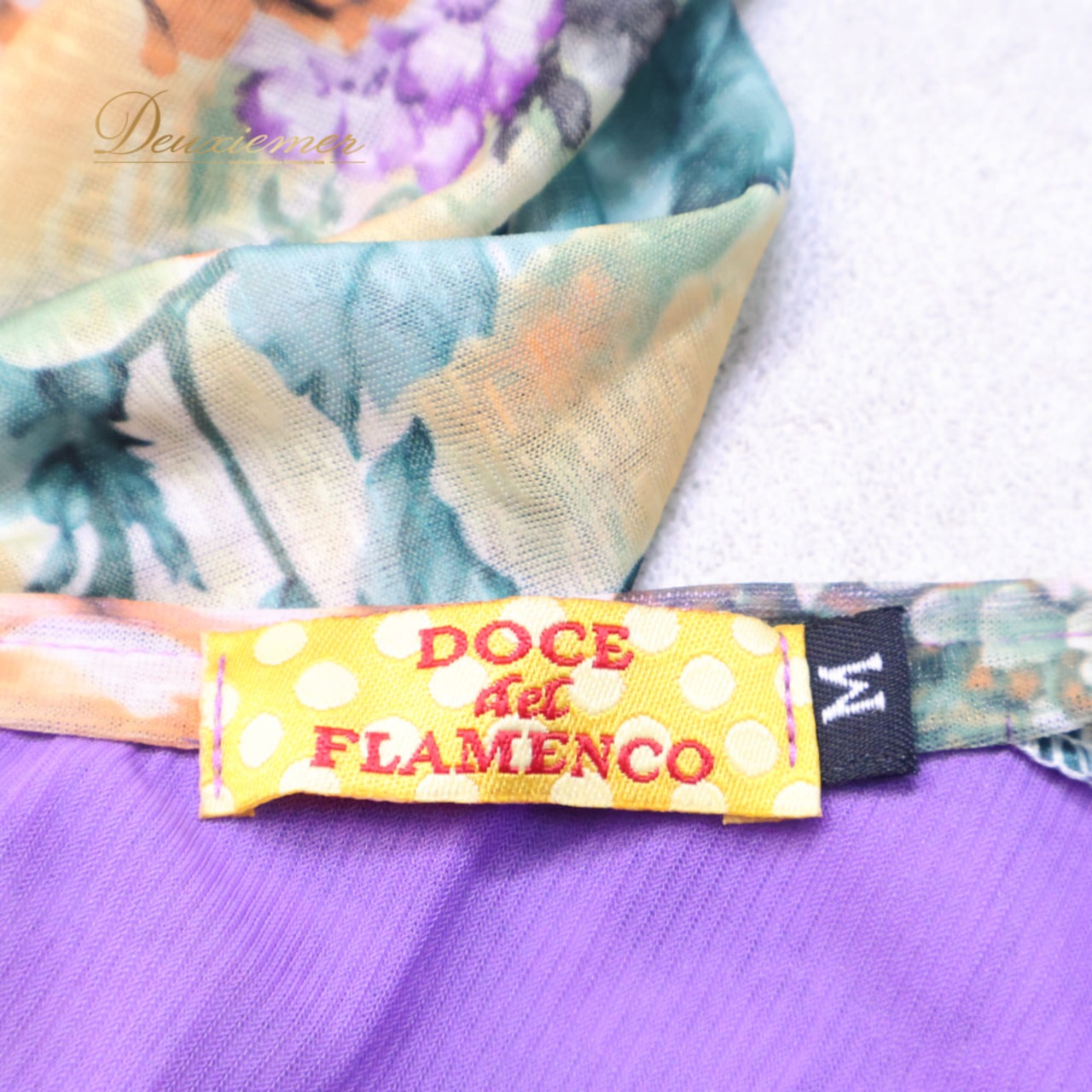 フラメンコ 衣装 DOCE del Flamenco ドセデルフラメンコ トップス ブラウス ブルー系 グリーン系 ピンク系 パープル系 オレンジ系 紫 オレンジ フリル レース 花柄 長袖 ダンス パーティ 発表会 華やか レディース 総柄 かわいい ステージ ダンス衣装 イベント