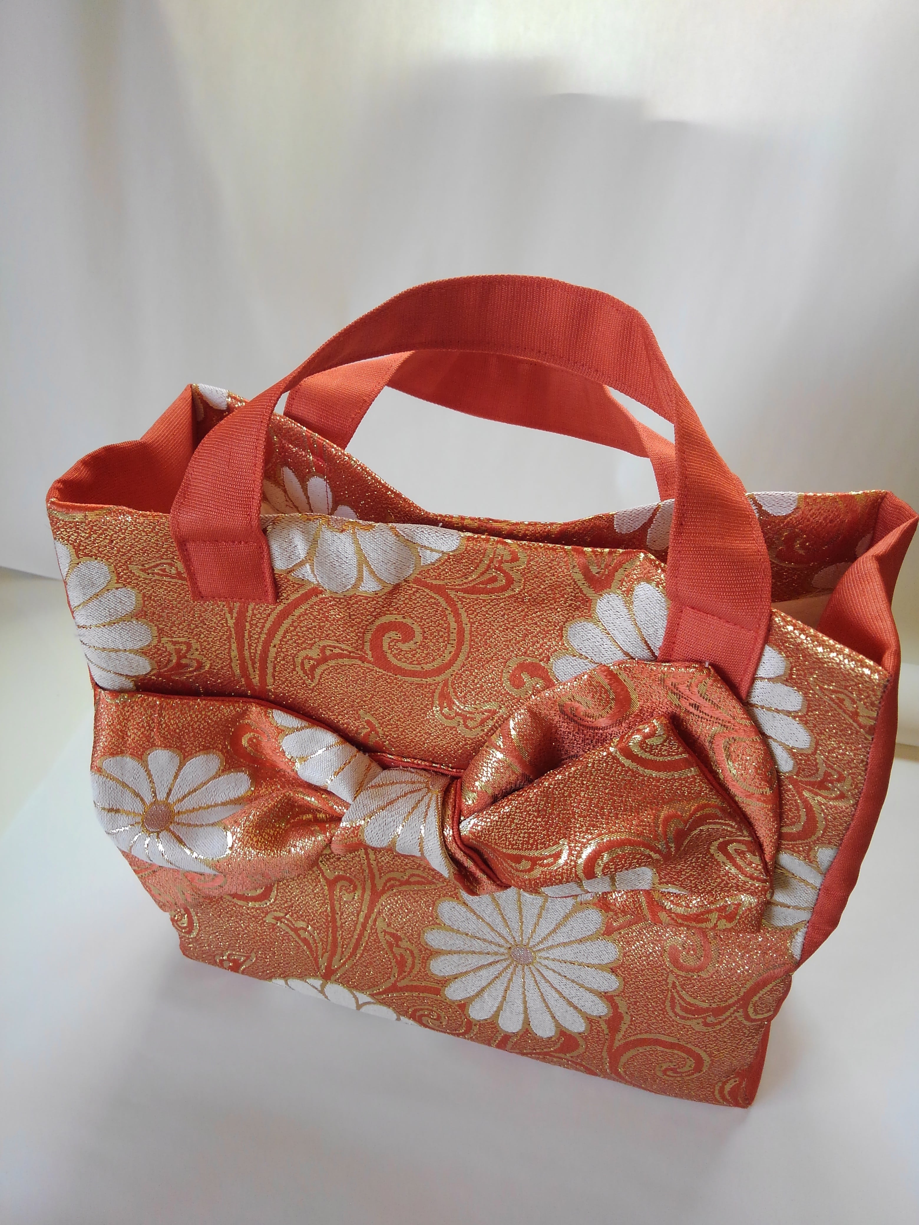 Accent Bag／デニムリメイク×オレンジ hosomekitsune｜aniaryのボディバッグ/ウエストポーチを使った