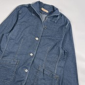 Crocodile クロコダイル デニム風 ジャケット 2L /ブルー系 レディース 大きいサイズ カジュアル