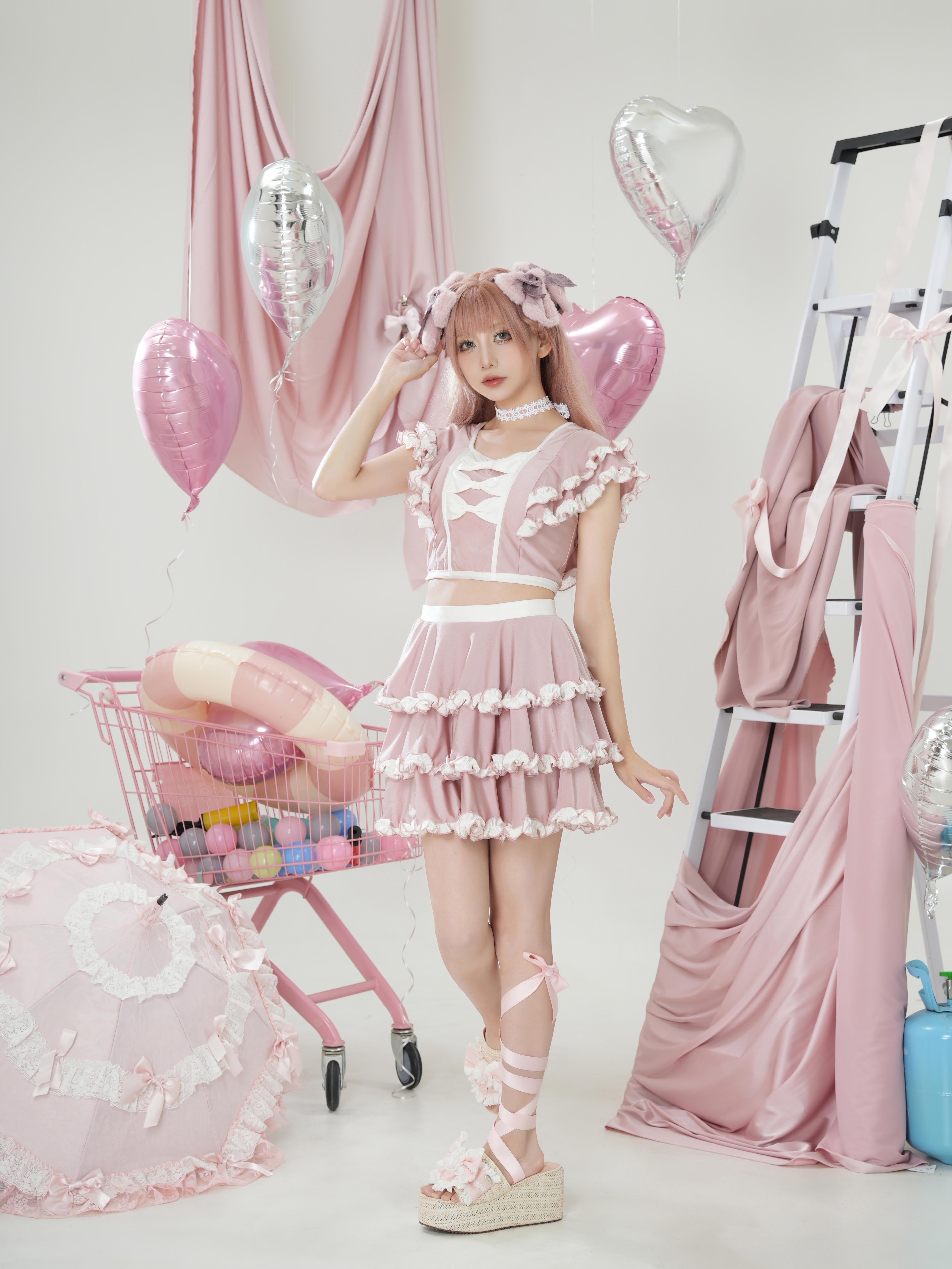 ポップ・バケーション トリプルリボンフリルタンキニ | HoshibakoWorks
