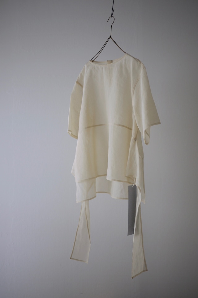 TENNE HANDCRAFTED MODERN / organza half sleeve pullover（ BEIGE ）