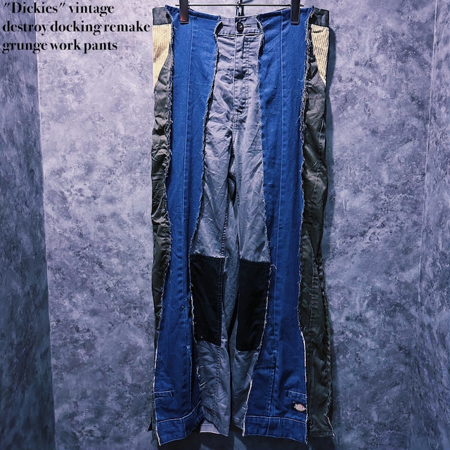 【doppio】"Dickies" vintage destroy docking remake grunge work pants