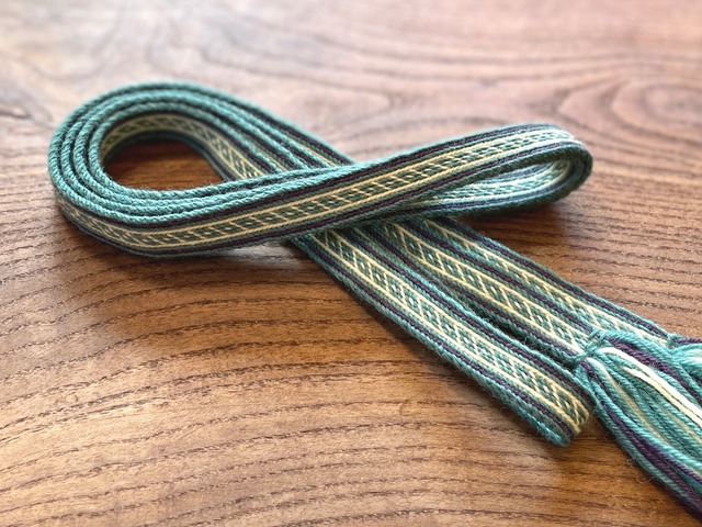 カード織り バンド Oseberg 18mm幅 約1.8m／手織り 帯 ロングベルト ヴァイキング Viking