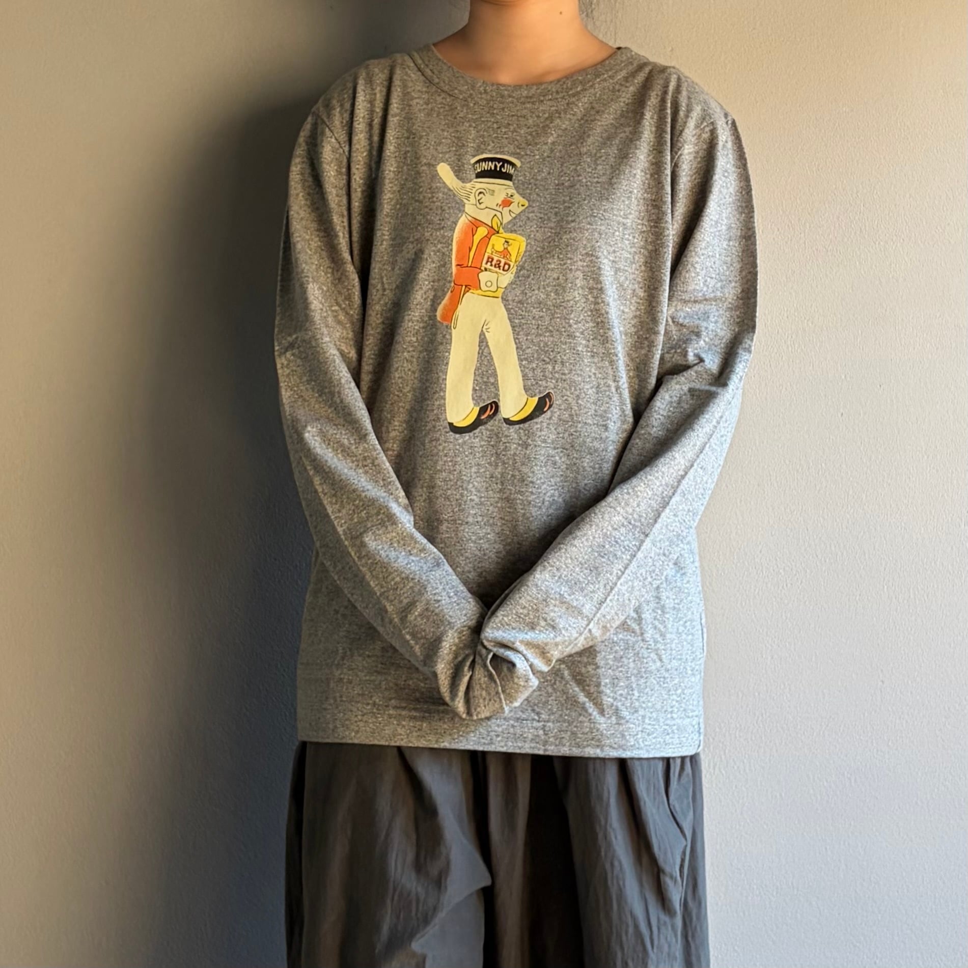 R&D.M.Co-/OLDMAN'S TAILOR オールドマンズテーラー MASCOT L/S T-shirts(MEN’S) #7970 Gray