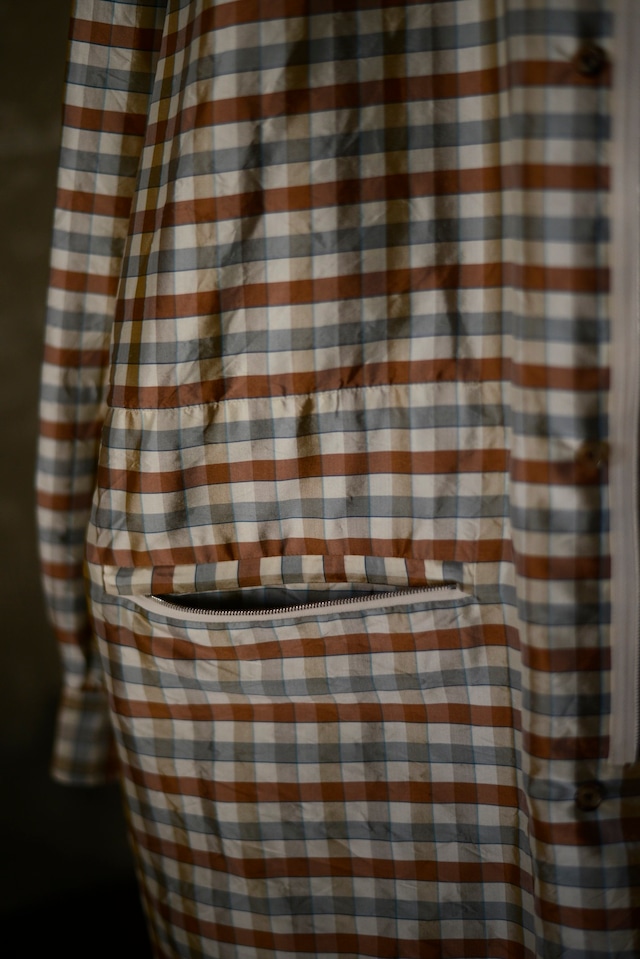 NICENESS / LEVENE SILK CHECK TAFFETA PARKA
