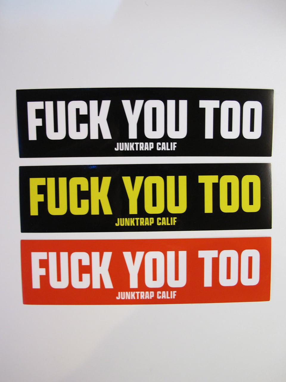 JUNKTRAP バンパーステッカー FUCK YOU TOO | junktrap