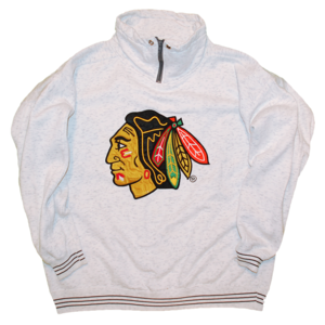 "Chicago Blackhawks" Vintage Half Zip Sweat Used