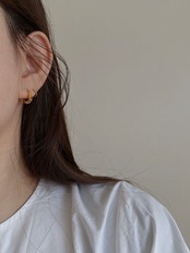 S925 リズムフープピアス