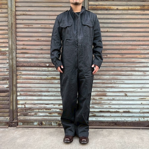 希少 パキスタン軍 実物 ミリタリー オールインワン つなぎ 黒 ブラック ヴィンテージ カバーオール イギリス軍 タンカース スーツ