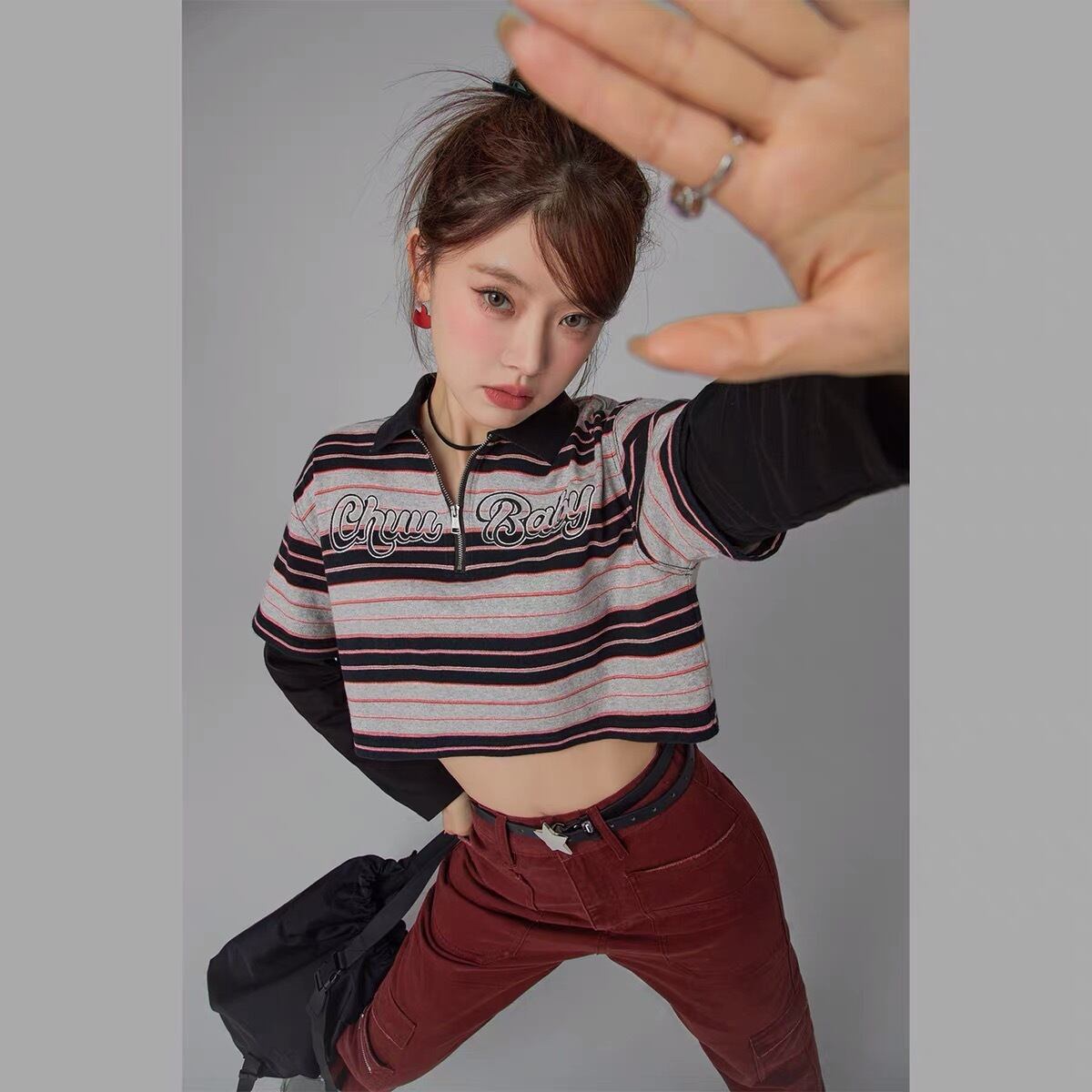 虎屋ういろ　ボーダートップス コットンカシミヤボーダーニット│to touch