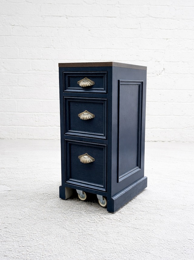 アンティーク調ネイルテーブル1200　ウォールナットメラミン天板（ろくろ足ネイルデスク）　かわいいドレッサー