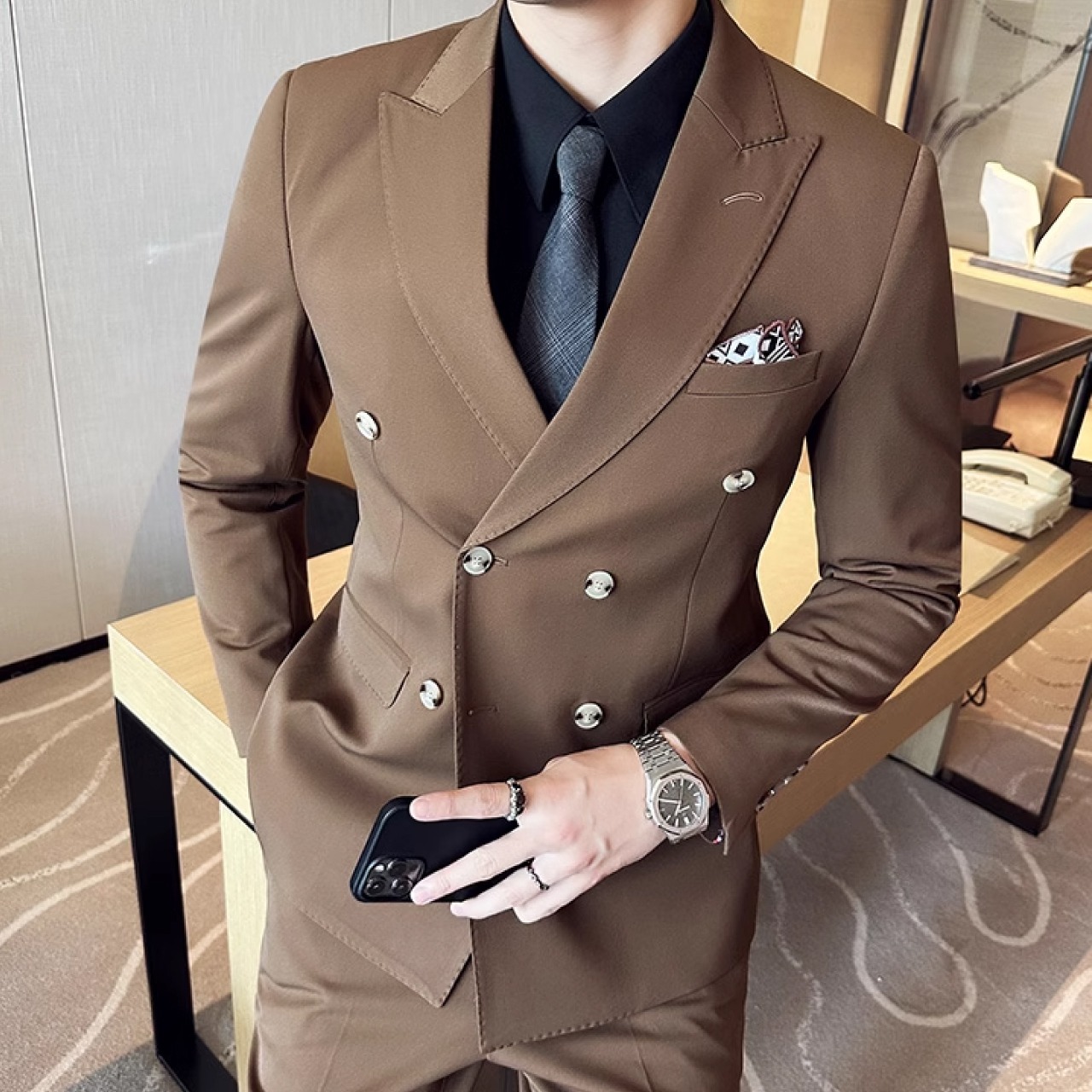 高級感漂うビジネスカジュアルフォーマルスーツ　SU027