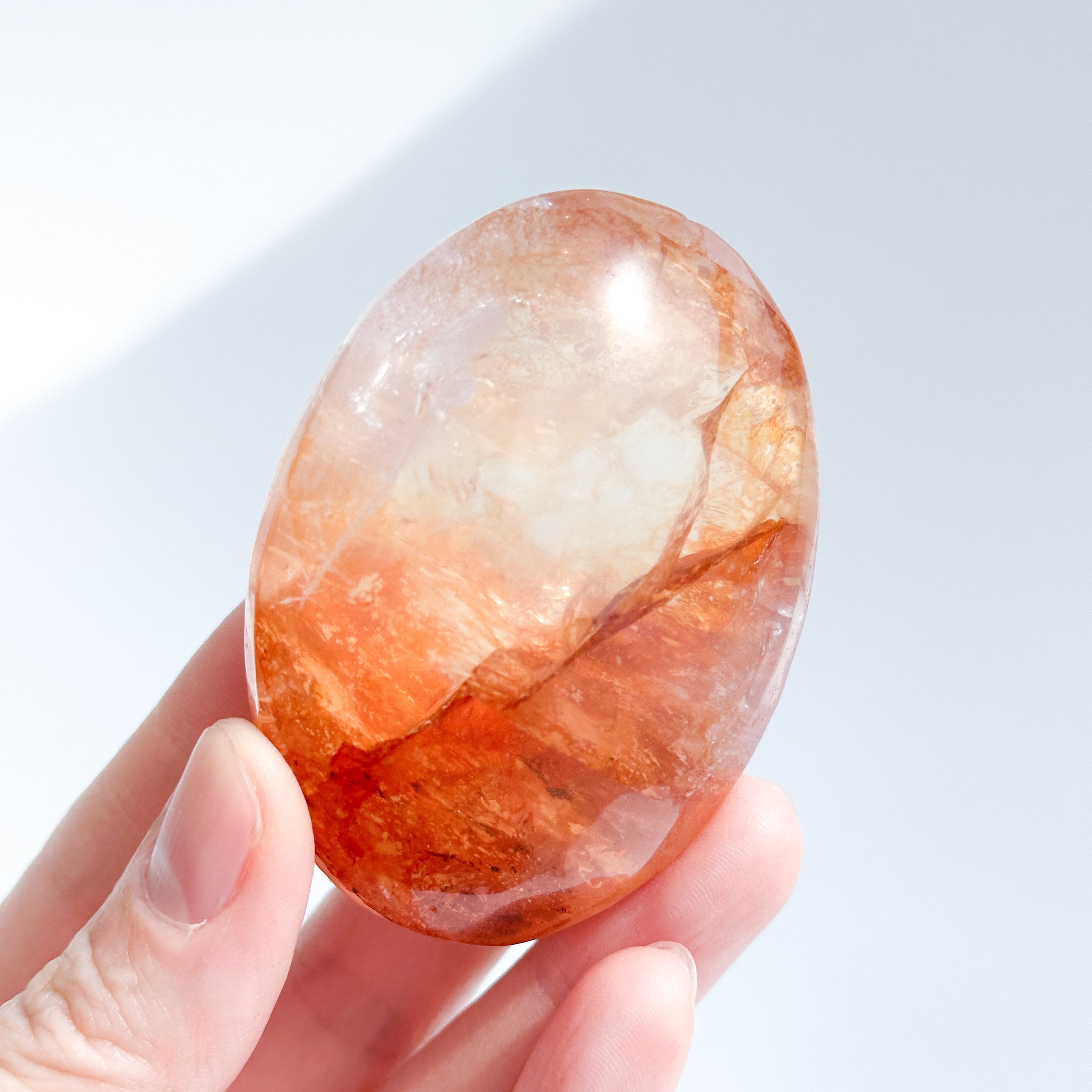 レッドヘマタイトクォーツ パームストーン35◇Red Hematite Quartz
