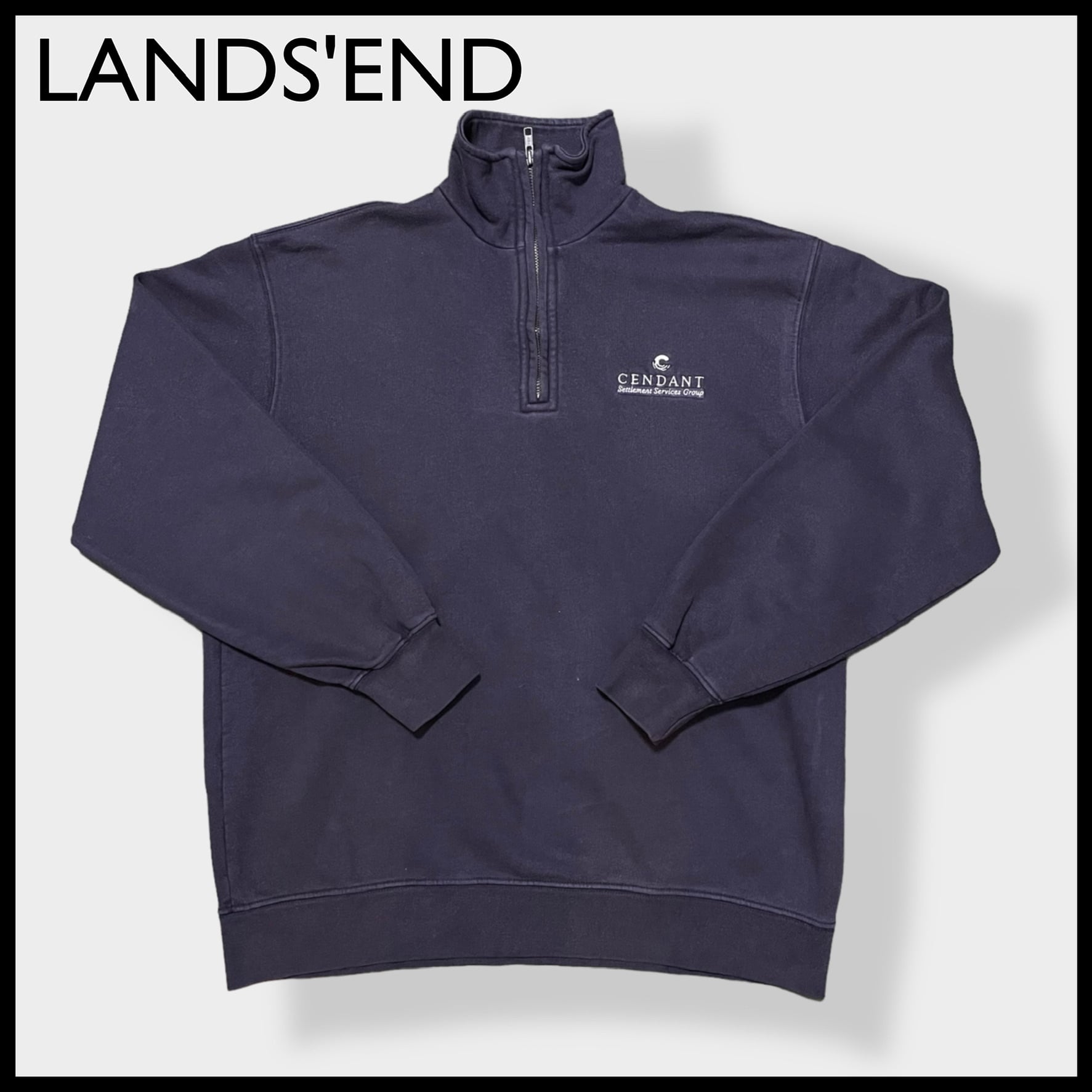 LANDS’END（ランズエンド）　プルオーバー　ハーフジップアノラックパーカー