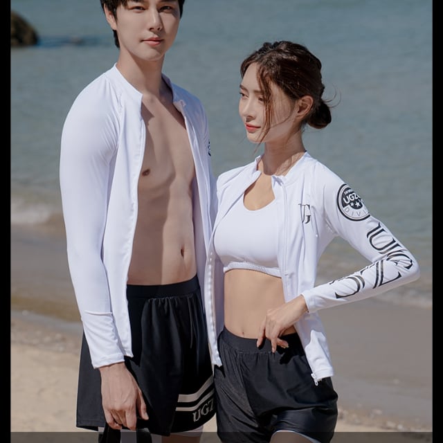 予約販売】水着 カップル水着 5点セット ペアルック メンズ レディース