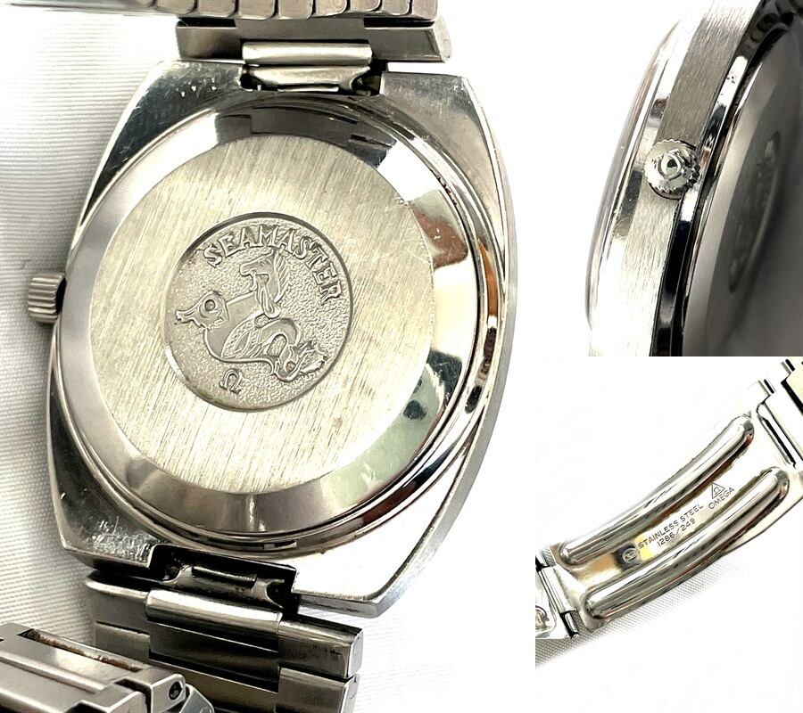 OMEGA] オメガ シーマスター ブルー TV スクリーン オートマ（自動巻き