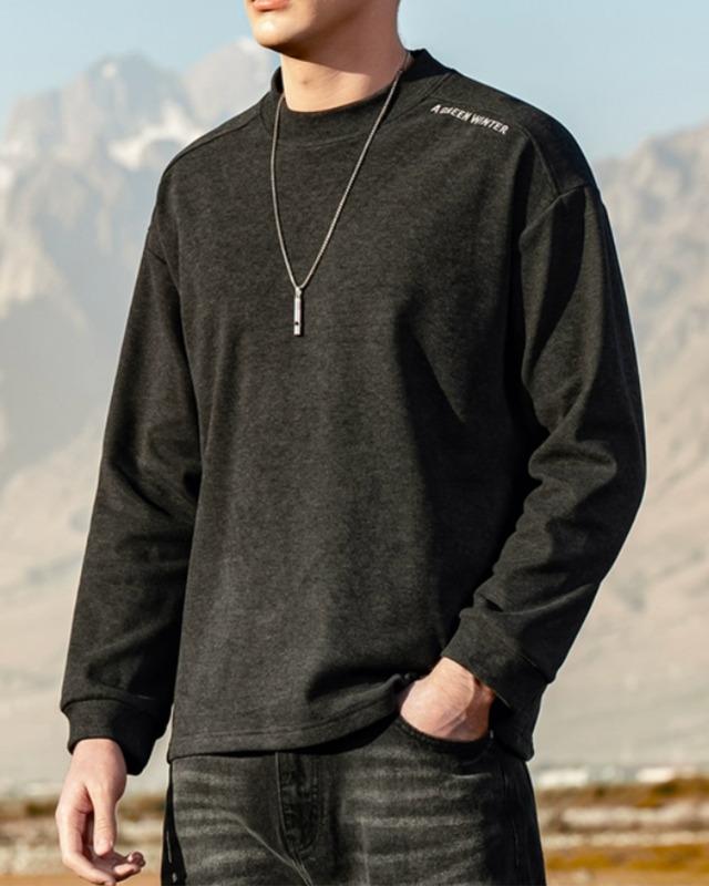 刺繍入り スウェットシャツ 5色　E0225