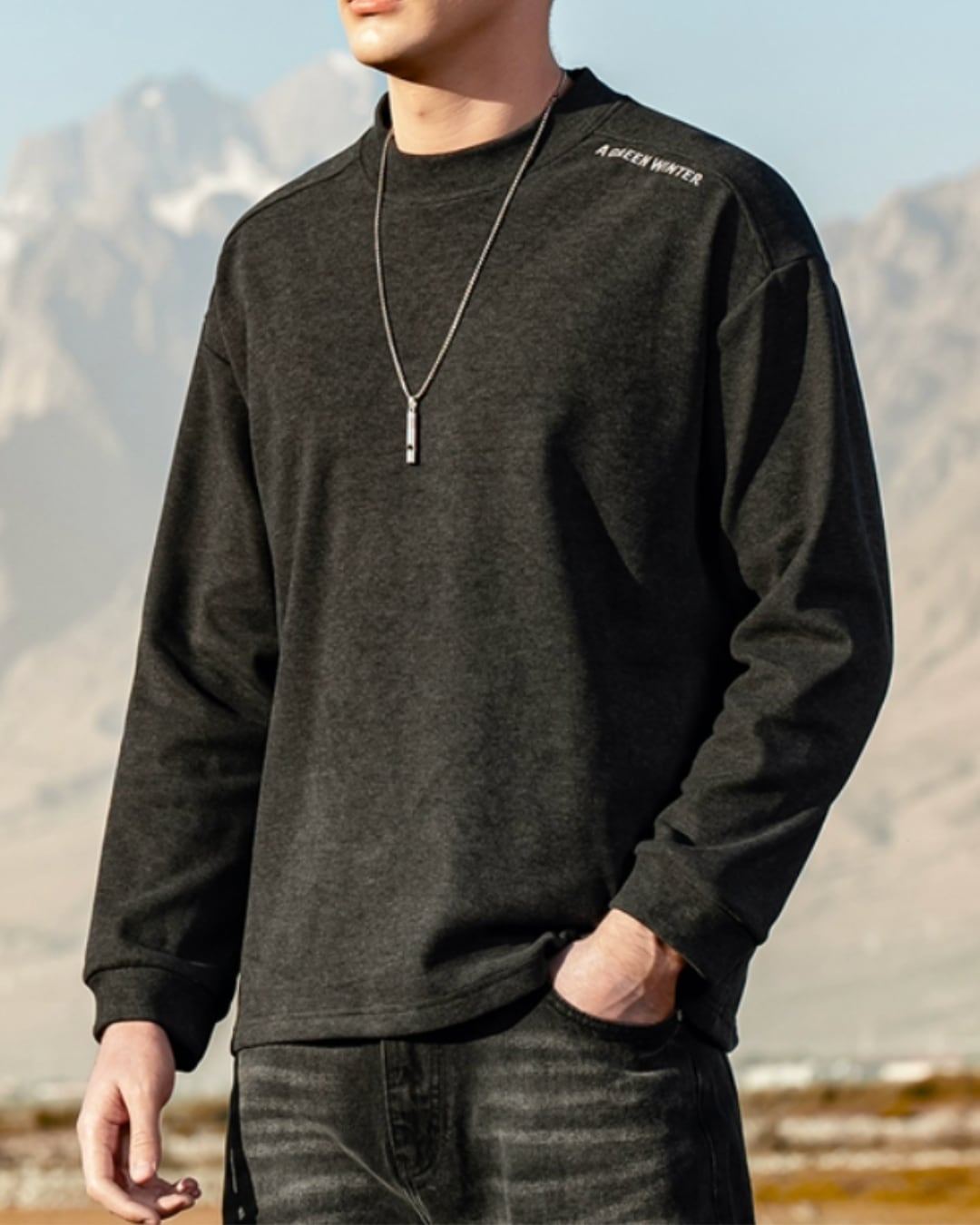 刺繍入り スウェットシャツ 5色 E0225