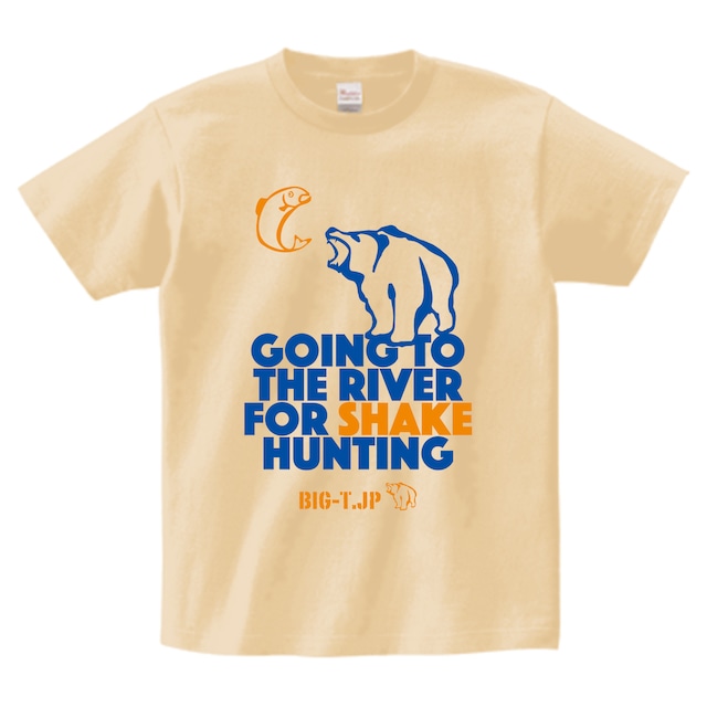 ＜5XLまで＞HUNTING BEAR Tシャツ　ナチュラル