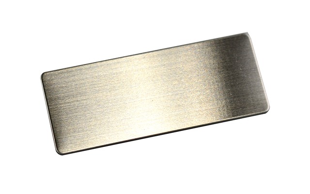 金属無地名札（ｽﾃﾝﾚｽ-銀タイプ）50×20ミリ　両用ピン留め具