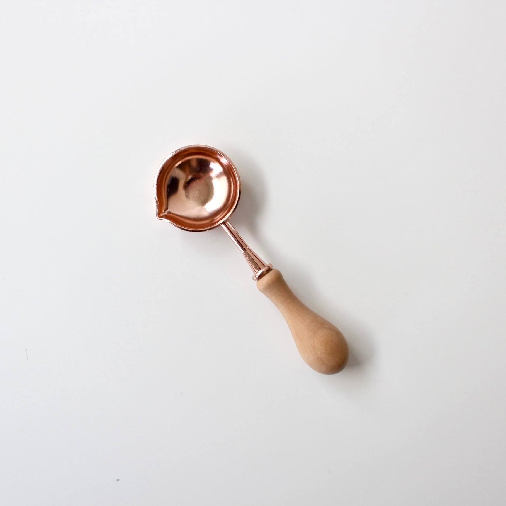 Rose pink】シーリングスタンプ用 Melting spoon【Natural wood