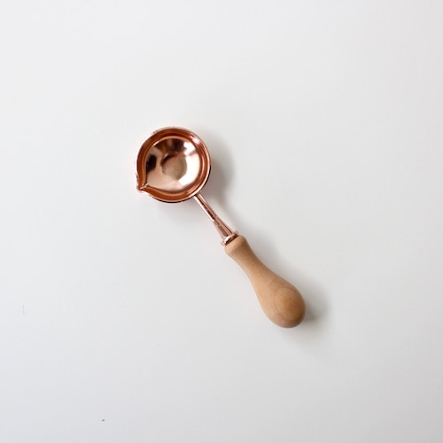 【Rose pink】シーリングスタンプ用　Melting spoon【Natural wood】