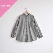 euphoric | Check Shirt　チェック バンドカラーシャツ