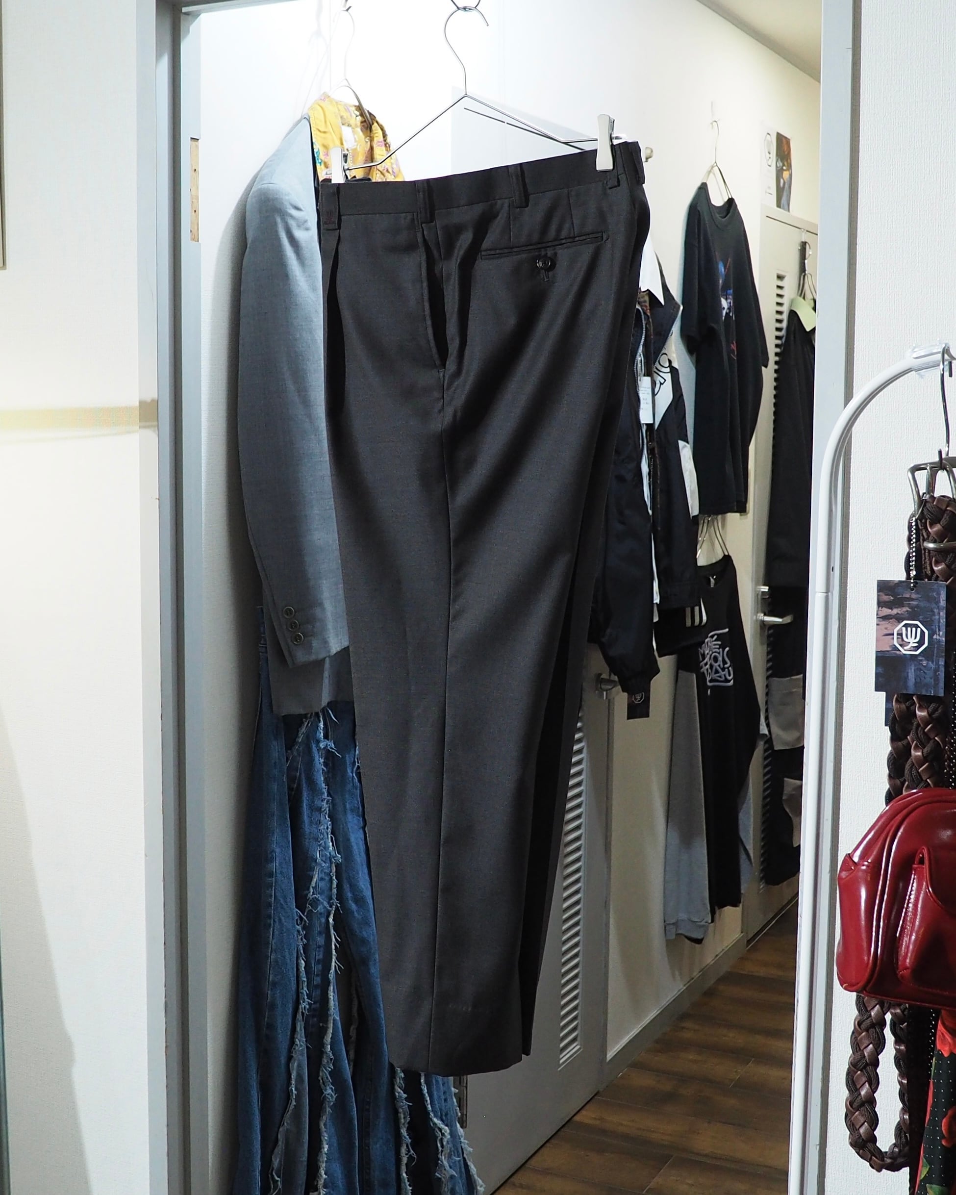 " LANVIN collection - 極上 " Special Pure Wool Wide Slacks Pants