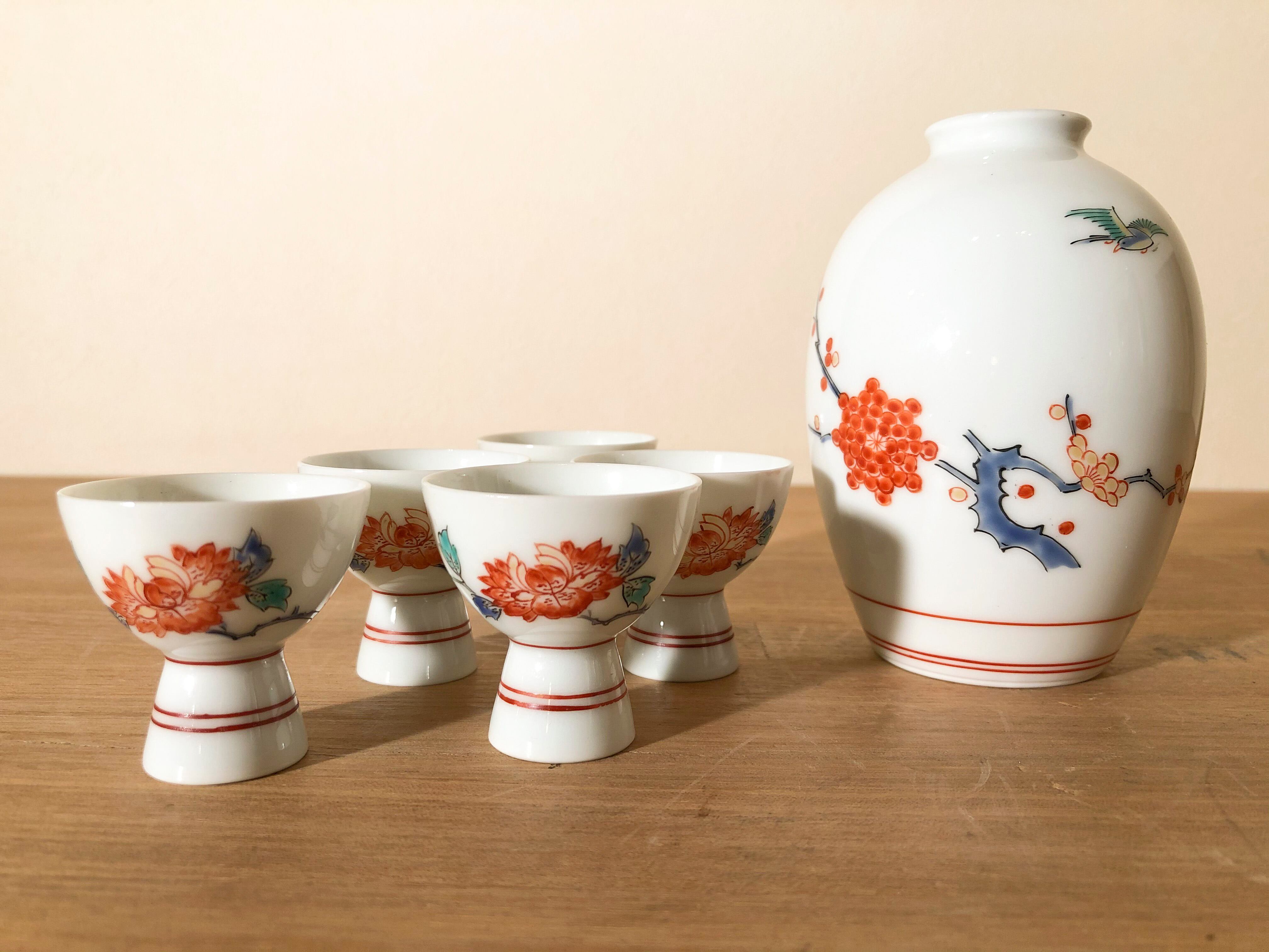 柿右衛門工房 徳利とお猪口 13代酒井田柿右衛門 徳利、盃