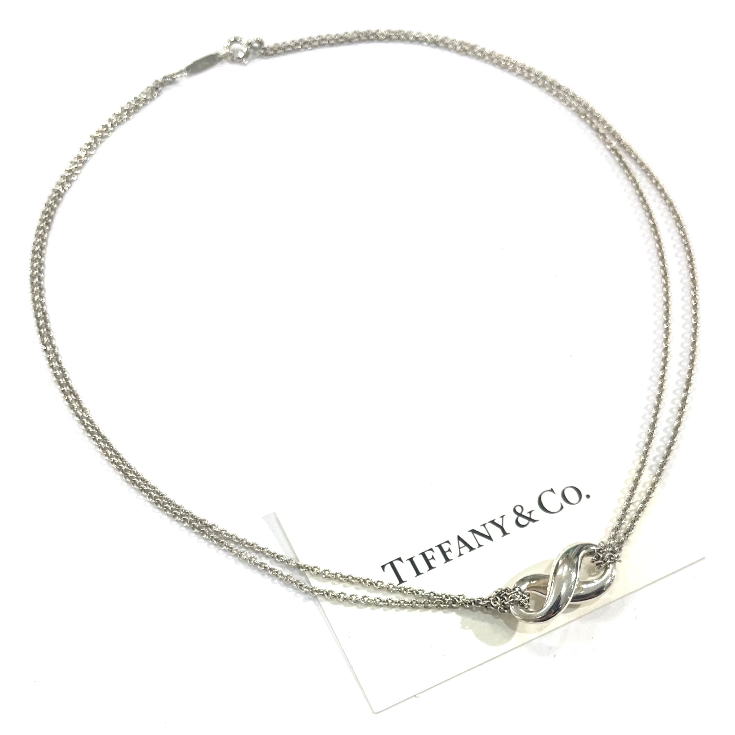 限定価格【TIFFANY&Co.】2745 ダブルチェーン 立体インフィニティ