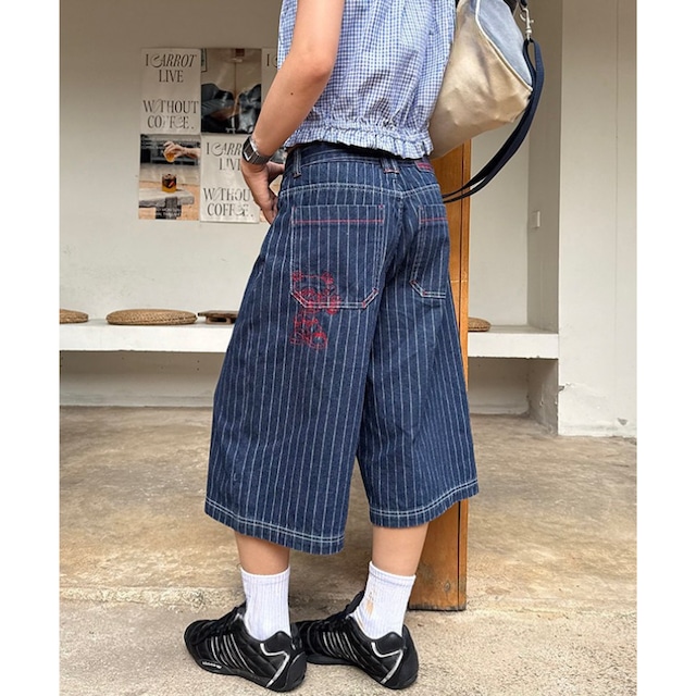 pinstriped cropped pants　ピンストライプクロップドパンツ　J2070