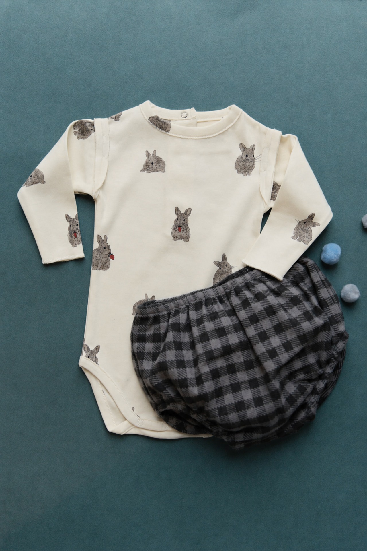 STUDIO BOHEME　LALA BODYSUIT - ECRU / RABBITS