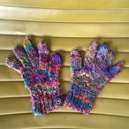 Colorful knit gloves