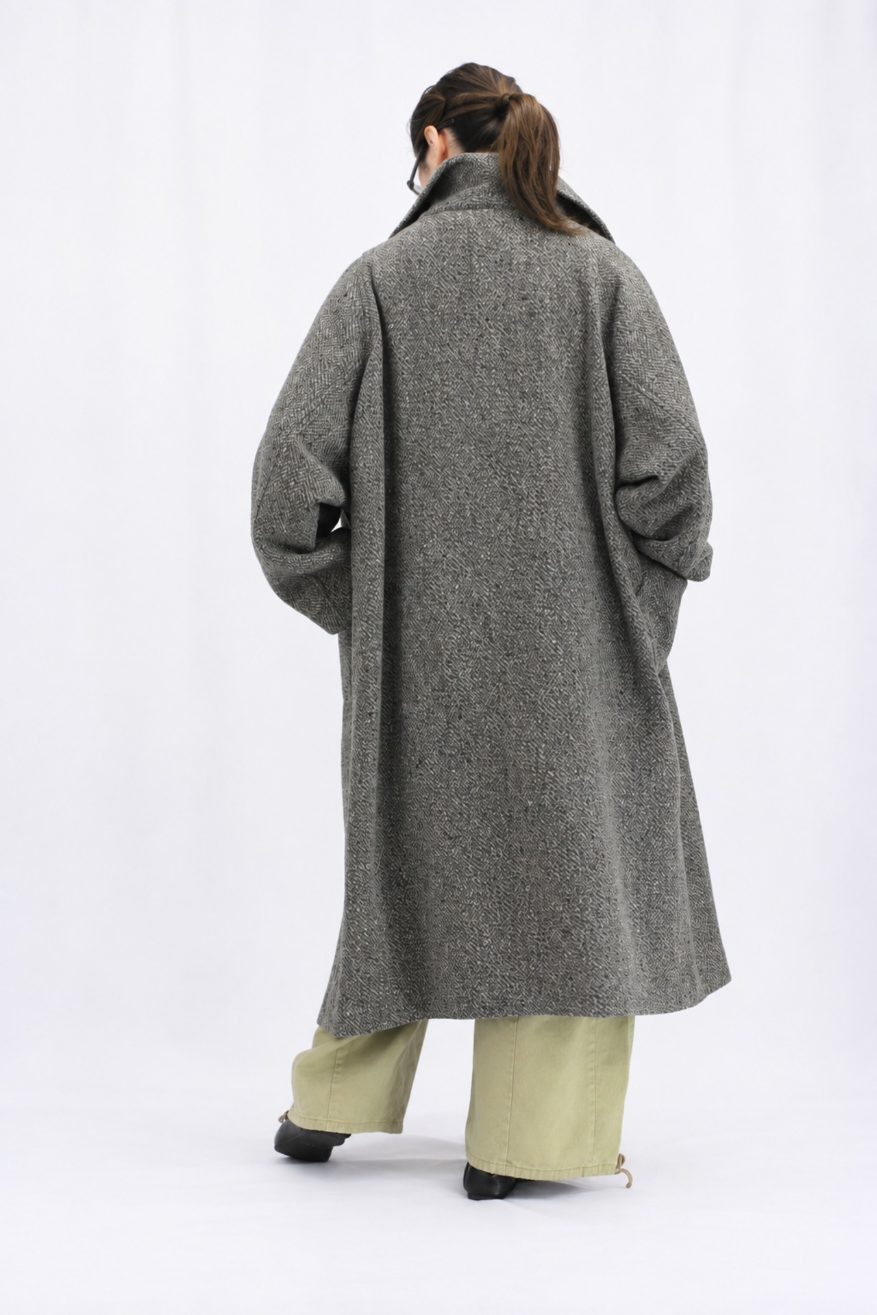 【Native Village】No.15 To the streets of Paris Shawl collar coat / gray（33261-15201）