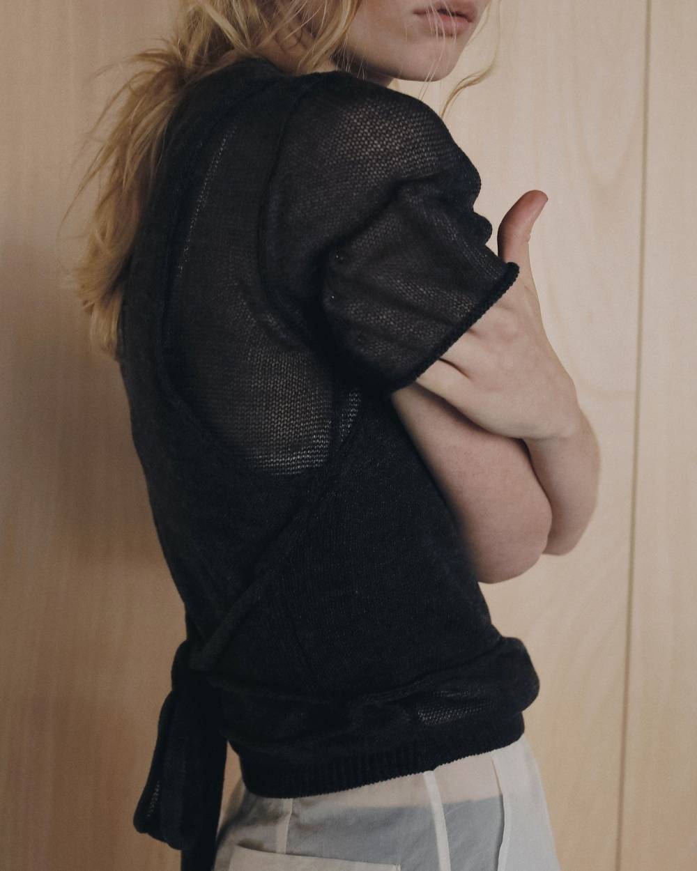 トップス anuke Wrapcami Layered Knit anuke】Wrapcami Layered Knit | LASHIC