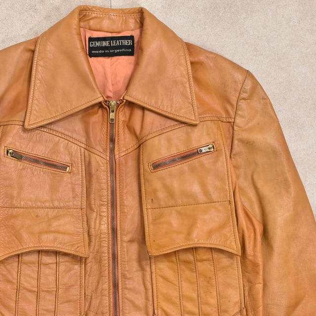 70～80s LEATHER CRAFT PROCESS OF AMERICA leather jkt