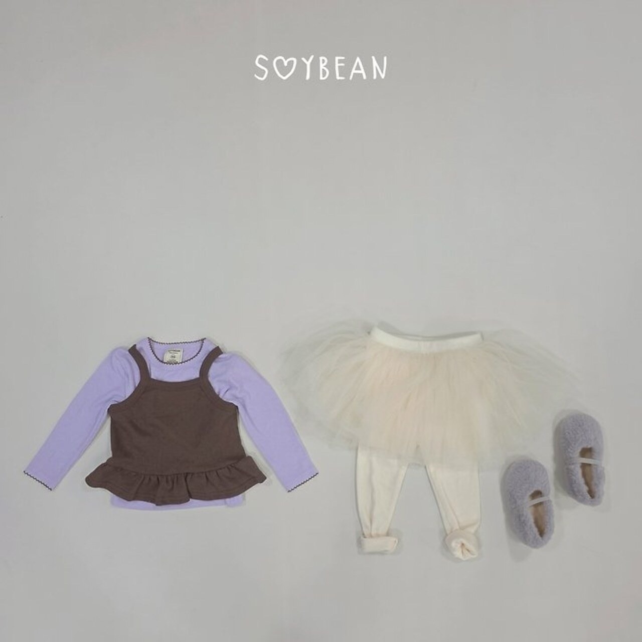 韓国子供服 / 26Autumn / soybean / メロウ スリムTシャツ / キッズ服 / ジュニア服 / 秋服 *XS~JM*