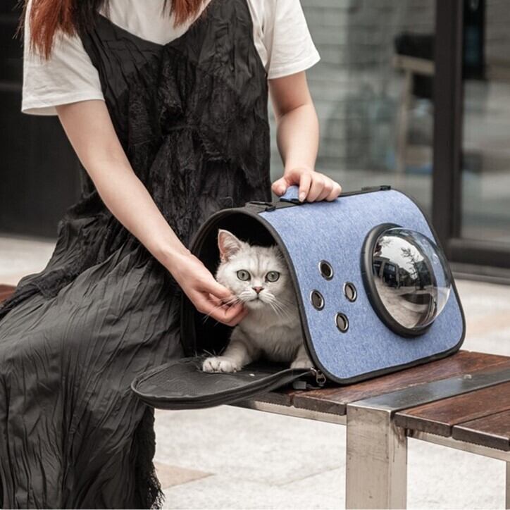 送料無料☆お出かけ用猫バッグ キャリーバッグ ポータブル猫用バック