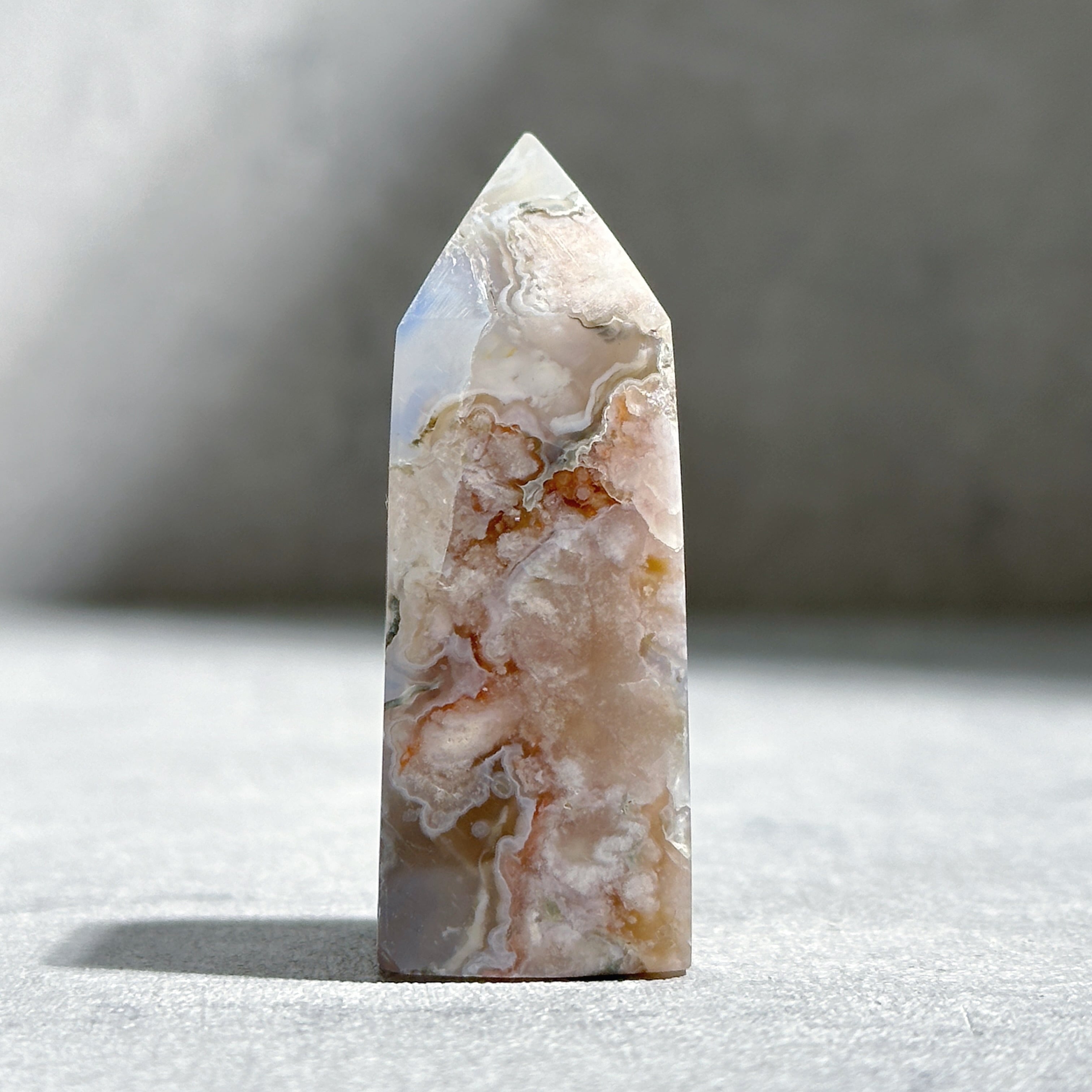 ブルーフラワーアゲート タワー型 22◇Blue Flower agate◇天然石